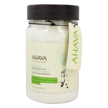- AHAVA - DeadSea Salt Mineral Bath Salt Muscle Soothing Eucalyptus - 32 oz.