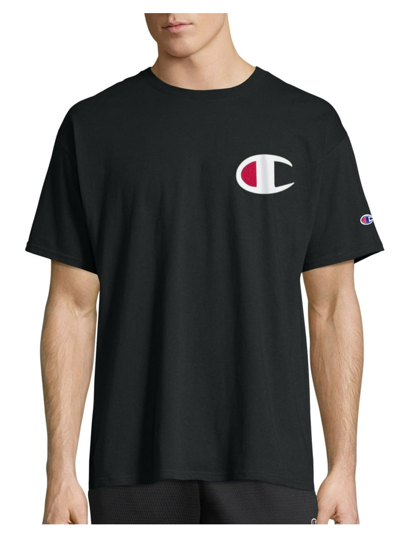 Champion Mens Classic Big C Logo T-Shirt WHT-M