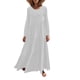 thumbnail image 3 of Vestido Largo De Manga Larga, Vestido Largo Con Cuello Redondo Y Costuras Con Volantes Diseño Asimétrico Para Vacaciones Para Fiestas ANGGREK Otros, 3 of 6