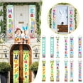 thumbnail image 4 of Welcome Bunny Porch Sign Banner,2pcs Happy Easter Door Banner Decoration Mouse Theme Bunny Easter Front Door Welcome Sign Hanging Banner for Spring Theme Easter Supplies, 4 of 4