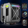 thumbnail image 2 of 4 Heat Pipe ARGB PWM Tower CPU Cooler, Black, 1600 RPM Quiet Fan for Desktop PC, 2 of 9