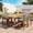 Gray, variant on YIORTWO 5-Piece Acacia Wood Outdoor Dining Set with Thick Cushions, 47" Table & 4 Chairs for Patio, Garden, Balcony, Beige
