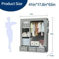 thumbnail image 3 of HioHa Portable Closet Organizer, 4-Shelf Transformable Clothes Rack, Nonwoven Fabric Storage for Bedroom, 3 of 8