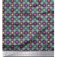 thumbnail image 1 of Soimoi Polyester Crepe Fabric Floral Mandala Print Fabric by The Yard 52 Inch Wide, 1 of 3