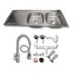 thumbnail image 1 of Fregadero Tarja Tina Doble Con Escurridor Acero Inox Kit Prem (Escurridor Izquierdo), 1 of 3