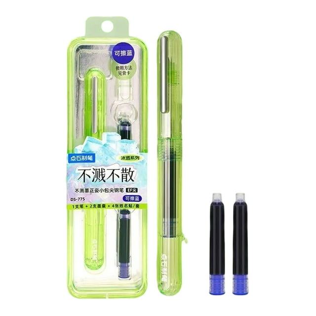 jesticaly Refillable Ink Pen With Non-Slip Grip For School And Writing Needs Drawing Generisch Fountain Pen type+1