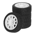 thumbnail image 1 of 4 neumáticos para ruedas de coche RC TT01, escala 1:10, accesorio de modificación RC, piezas de mejora resistentes. blanco, 1 of 9
