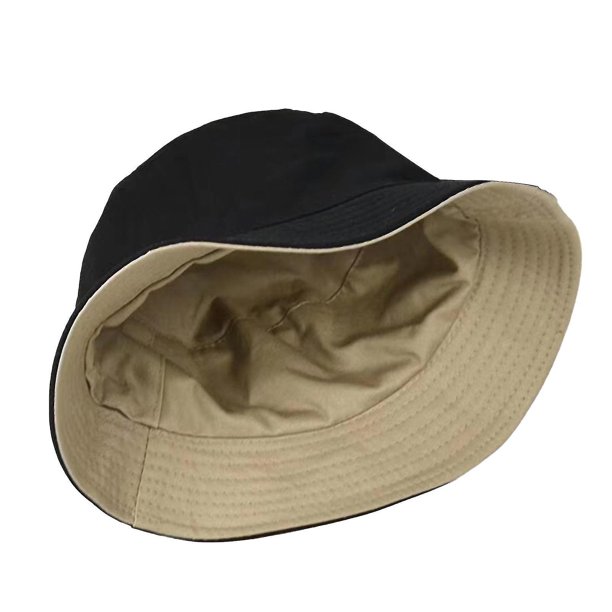 Sombrero de cubo Bloqueador solar Diseño reversible Algodón Color sólido Sombrero de color sólido para exteriores