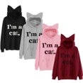 thumbnail image 2 of TheFound Women's Long Sleeve Printed Top, Cute Ears Hoodie with Cartoon Patterns, 2 of 2