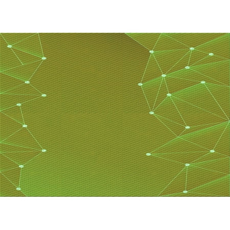 Ahgly Company Indoor Rectangle Patterned Pistachio Green Area Rugs, 2' x 4'