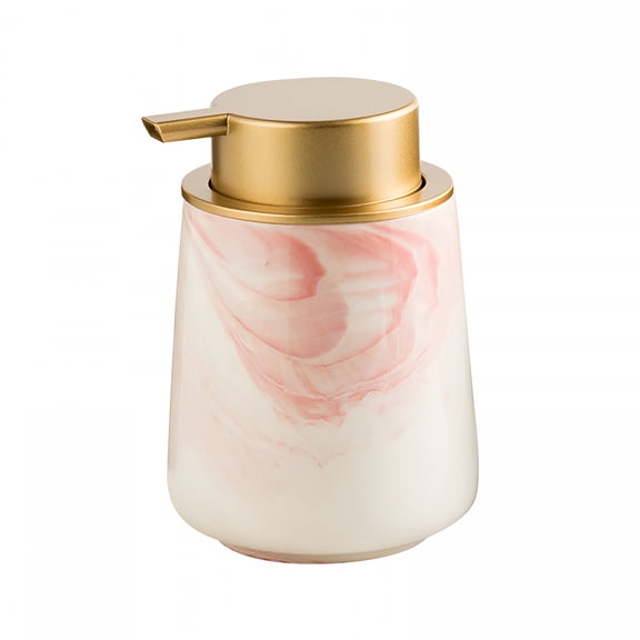 ACDANC Foam Soap Dispenser Pump Sturdy Anti Slip Empty 13Oz(380Ml) Foaming Pump Bottle Hand Wash Soap Bottle for Office Airport Dorm Pink