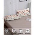 thumbnail image 4 of Red Yellow Spring Floral Pillow Covers King Size, Modern Abstract Art Soft Bed Throw Pillowcases Breathable Cooling Long Lumbar Body Pillow Sham Cover for Bed Sofa 20''x40'', 4 of 7