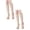 Beige 2x, variant on 1Pair Knee High Stockings For Women Ultra-thin See-through High Elasticity Anti-slip Soft Breathable Quick Dry Nylon Lady Calf Length Long Socks Black