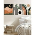 thumbnail image 2 of SHENIFY Abstract Boho Wall Art 12x16in3pcs Natural Framed Bohemian Wall Decor Prints Ready To Hang for Bedroom Office, 2 of 5