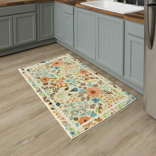 Mohawk Home Summer Floral Precision Printed Kitchen Rug, Multi, 2' 6" X