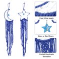 thumbnail image 3 of Uxcell 2 Pcs Atrapa Sueños de Estrella y Luna Hecho a Mano, Decoración para Habitaciones de Adolescentes para Mujeres, Abuelas, Amigos, Madres (Azul Profundo), 3 of 5