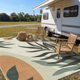 thumbnail image 2 of Outdoor & Indoor Area Rug 5'x8', Waterproof, Non-Shedding, Easy Cleaning, Leaf Mat for Patio, Living Room, Balcony, Dining Room, RV, Deck, Bedroom, Camping, Outside Carpet, Beige Grey, 2 of 10