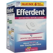 Efferdent Original Anti-Bacterial Denture Cleanser Tablets 126 ea (Pack of 2)