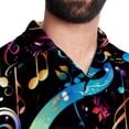 thumbnail image 5 of Note Men's Short Sleeve Beach Shirts, Casual Printed Button Down, Summer Unisex Spread Collar Tops, 5 of 6