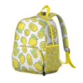 thumbnail image 2 of Yellow Lemon Fruit Backpack, Fresh Summer Citrus Print, Compact Lightweight Bag with Floral Pattern, 2 of 6