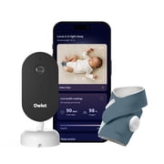 Owlet Dream Duo (Gen 3) Smart Baby Monitor All-in-One Bundle - 2K HD Video Camera + Wearable Sock Tracks Oxygen, Heart Rate & Sleep- Bedtime Blue