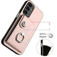 thumbnail image 4 of Allytech Galaxy A25 Wallet Case with Ring Holder Stand, Premium PU Leather Cards Slots Back Cover Shell Shockproof Phone Case for Samsung Galaxy A25, Pink, 4 of 6