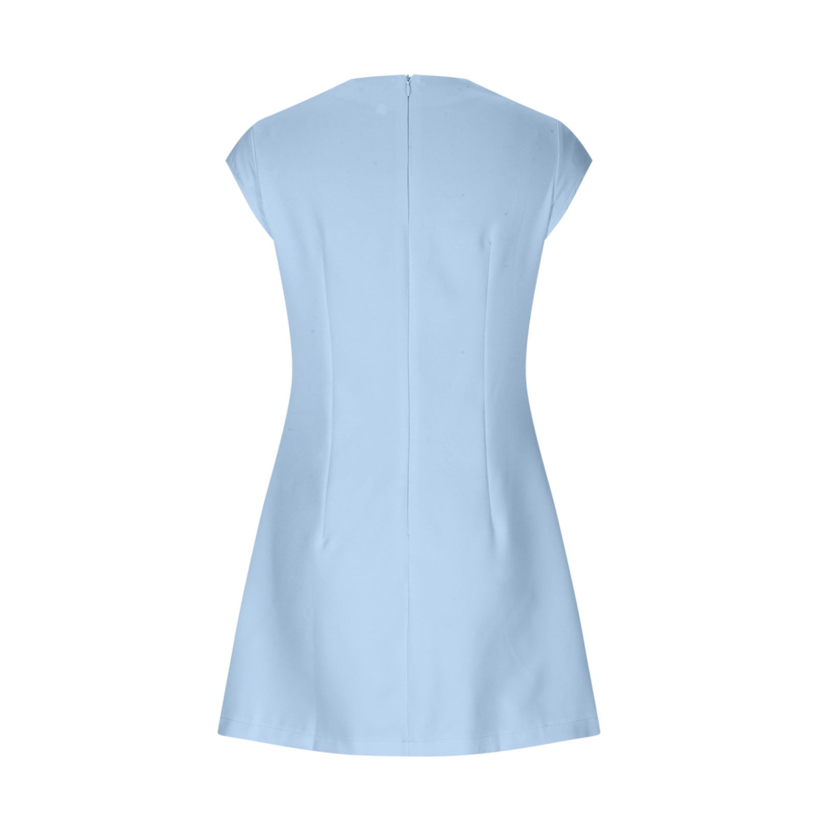 Hvot&aat Women's Wear to Work Dress Elegant Summer Cap Sleeve A Line Mini Dress for Office Lady Casual