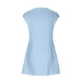 thumbnail image 6 of Uaswgudfs ​Sleeveless Fitted Casual Dress with Front Pockets - Summer Dresses for Women 2025 in Lightweight Synthetic Blend Light Blue M, 6 of 7