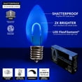 thumbnail image 4 of C9 FlexFilament Shatterproof Blue LED Christmas Lights Replacement Vintage Edison Bulbs, 0.8W E17 Base (Pack of 5), 4 of 6