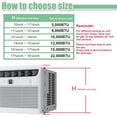 Window AC Side Panels With Frame Set - White Accordion Filler Curtains For 8,000 BTU AC Units