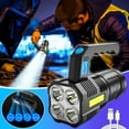 thumbnail image 3 of Outdoor Flashlight, High Brightness Flashlight 4LED Searchlight Outdoor USB Flashlight Portable Strong Light Side Light Outdoor Camping Tent Light,, 3 of 10