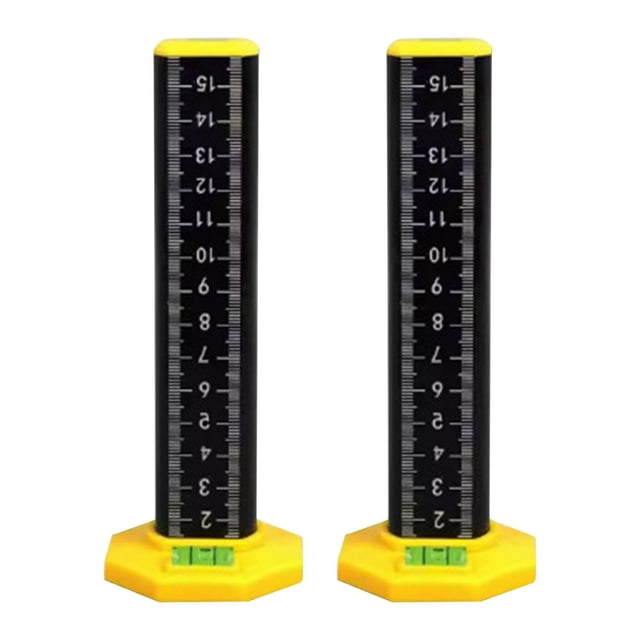 Grader Regla Especial De Nivelación De Techo Con Base Estable Y Duradera Para Decoración, Color Negro, 2 Piezas Negro 2 piezas