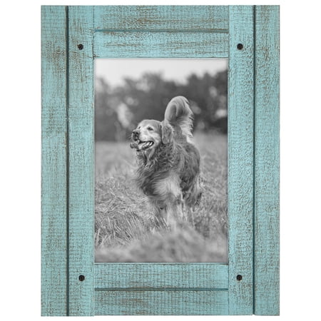 4x6 Turquoise Blue Distressed Wood Frame - Display 4x6 Inch Photos ...