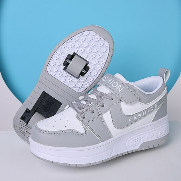 Kids Roller Shoes Sneakers with Wheels - Premium Sport Roller Skate Sneaker for Boys Girls Christmas Birthday Children Show Gift