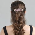 thumbnail image 7 of 4 Pack Luxury Glitter Sparkly Jeweled Gems Korean Decorative Crystal Rhinestone Flower Strong Metal French Barrettes Snap Alligator Hair Clips Headpieces Accessories for Women Girls, 7 of 7