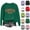 Army Green, variant on Women's Sweatshirt Crewneck Casual Oversized Long Sleeve Fall Shirt Holiday Fashion Casual Pullover Tops Red XL