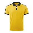 thumbnail image 5 of Huresd Men's Short Sleeve Polo Shirts Casual Slim Fit Fashion Cotton Shirt Gold M, 5 of 5