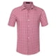 thumbnail image 5 of Camisas de vestir de cuadros INSPIRE CHIC para hombres de manga corta S Roja, 5 of 6