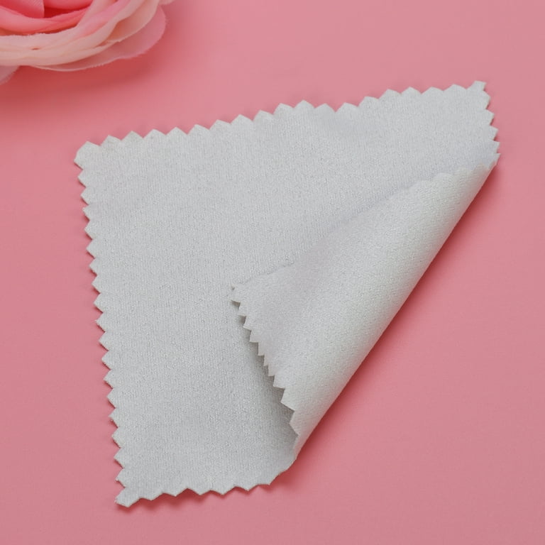 50pcs Jewelry Cleaning Cloth Polishing Cloth for Sterling Silver Gold Platinum 8*8cm, Adult Unisex, Size: One size, Grey Type