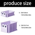 thumbnail image 3 of Elegant Big Eye Storage Box Interlockings Stackable Systems Space Saving Solution for School Supplies Home Decoration large Tender yellow, 3 of 4