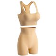 thumbnail image 6 of Stamzod Yoga Sweatsuits Women 2 Piece Outfit Summer Slim Fit Tank Tops and High Waist Shorts Set Casual Workout Gym Sweat Sets Women Activewear Beige L, 6 of 9