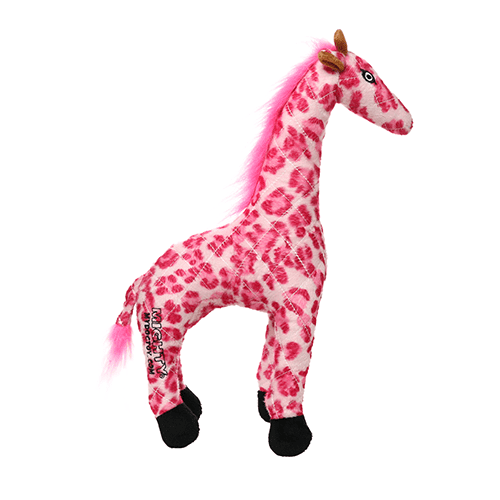 Mighty Safari Durable Giraffe Dog Toy with Squeaker, Pink - Walmart.com