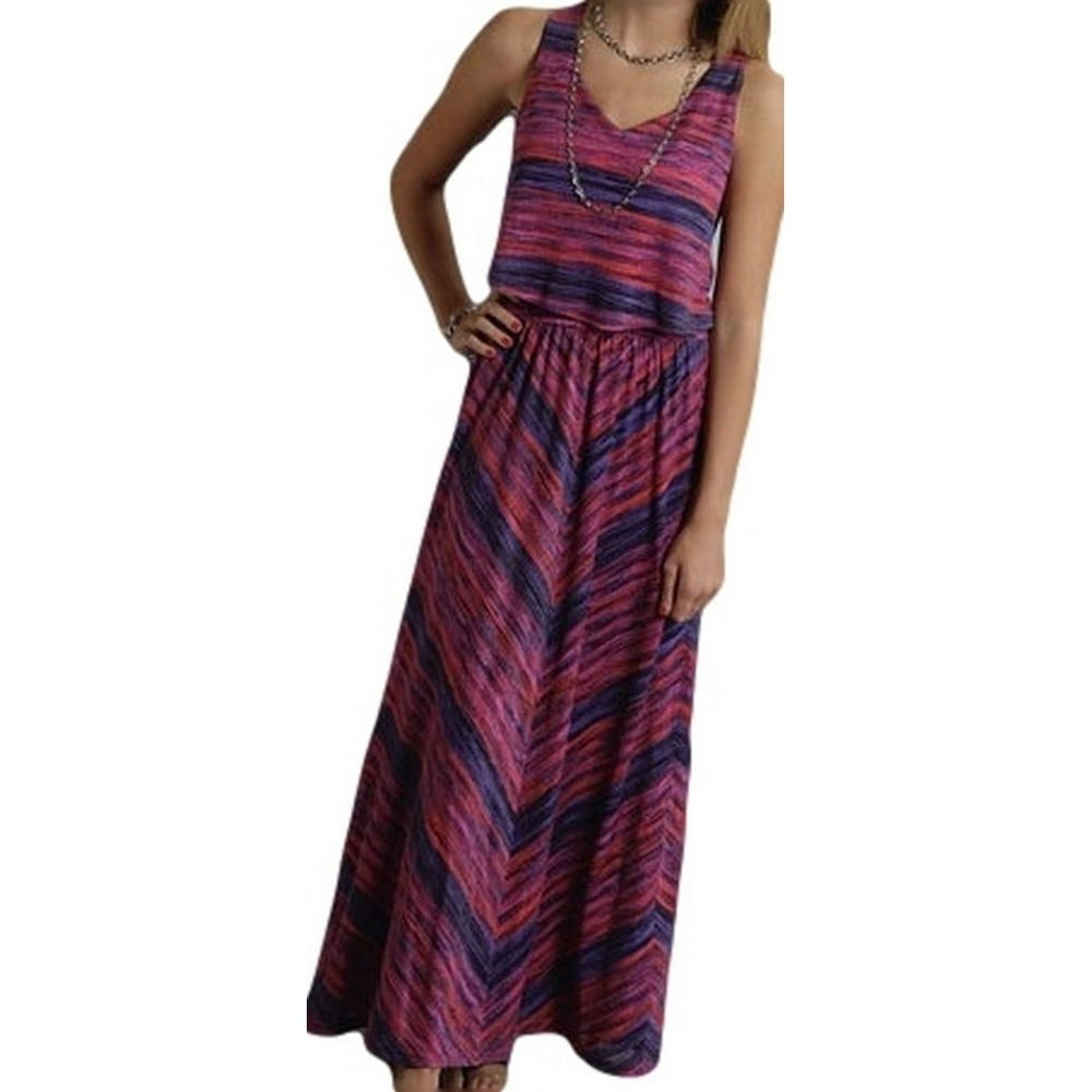 Stetson - Stetson Western Dress Womens Stripe Maxi Purple 11-057-0513 ...