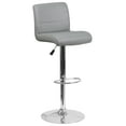 thumbnail image 2 of EMMA + OLIVER Adjustable Height Bar Stool, Gray Vinyl (Set of 2), 2 of 10