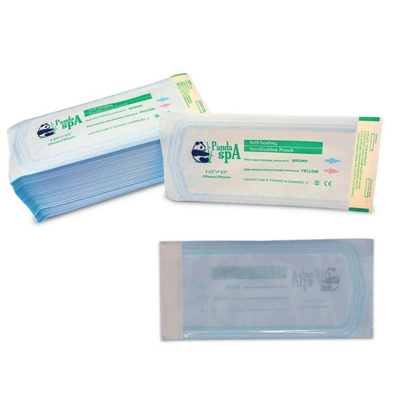 PandaSpa Self Sealing Sterilization Pouch SHORT 200pc/pk 90x190mm