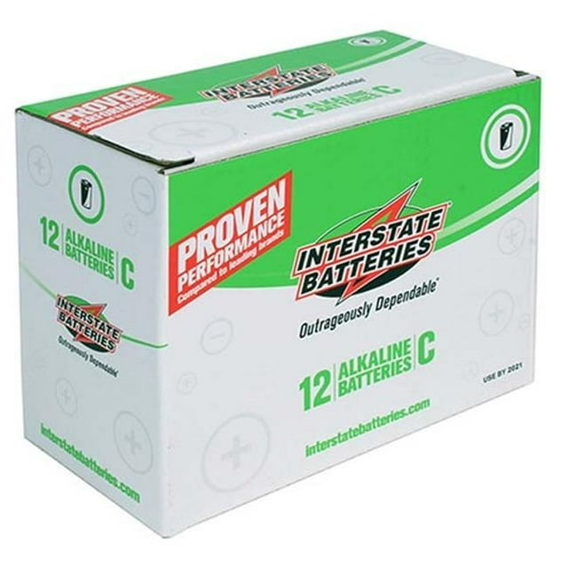 Interstate Batteries DRY0192 Pile Alcaline C - 12 Unités