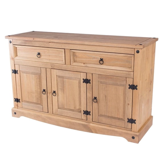 OS Home and Office Furniture Wood Buffet Sideboard in Corona Brown