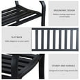 thumbnail image 5 of Outsunny 50" Garden Park Bench, Slatted Steel Outdoor Decorative Loveseat for Patio Lawn, 5 of 10