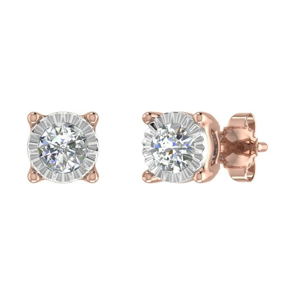 1/2 Carat Diamond Stud Earrings in 10K Rose Gold