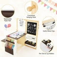 thumbnail image 4 of Costway Kids Art Center Wooden Table Bench Set Adjustable Double-Sided Easel Storage, 4 of 10